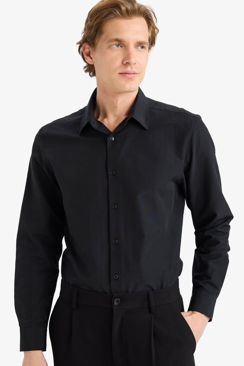 DeFacto Black Man Modern Fit Shirt Casual - Image 1